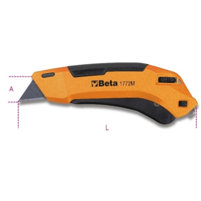 Vendita online Cutter a lama retrattile di sicurezza art.1772M